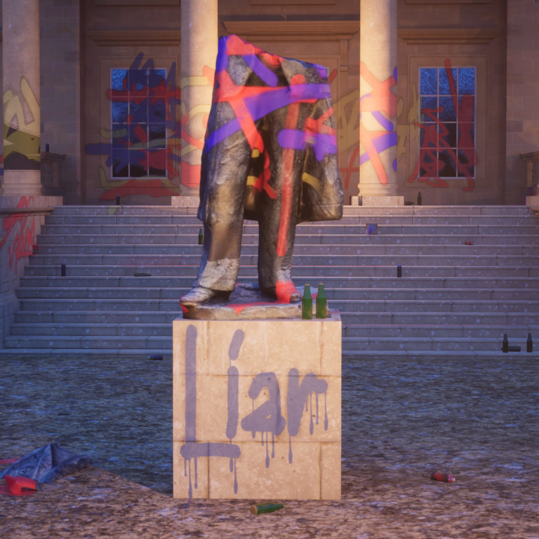 Estate Raid Broken Statue copy